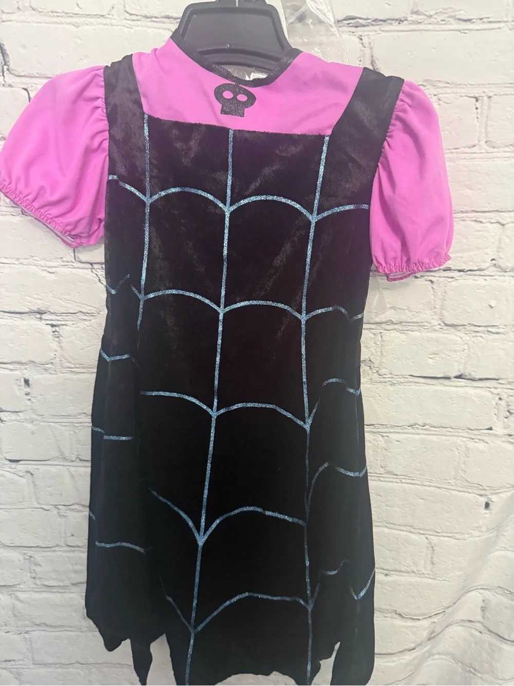 Disney Vampirina Girls Black & Purple Halloween Costume with Blue Gloves & wings